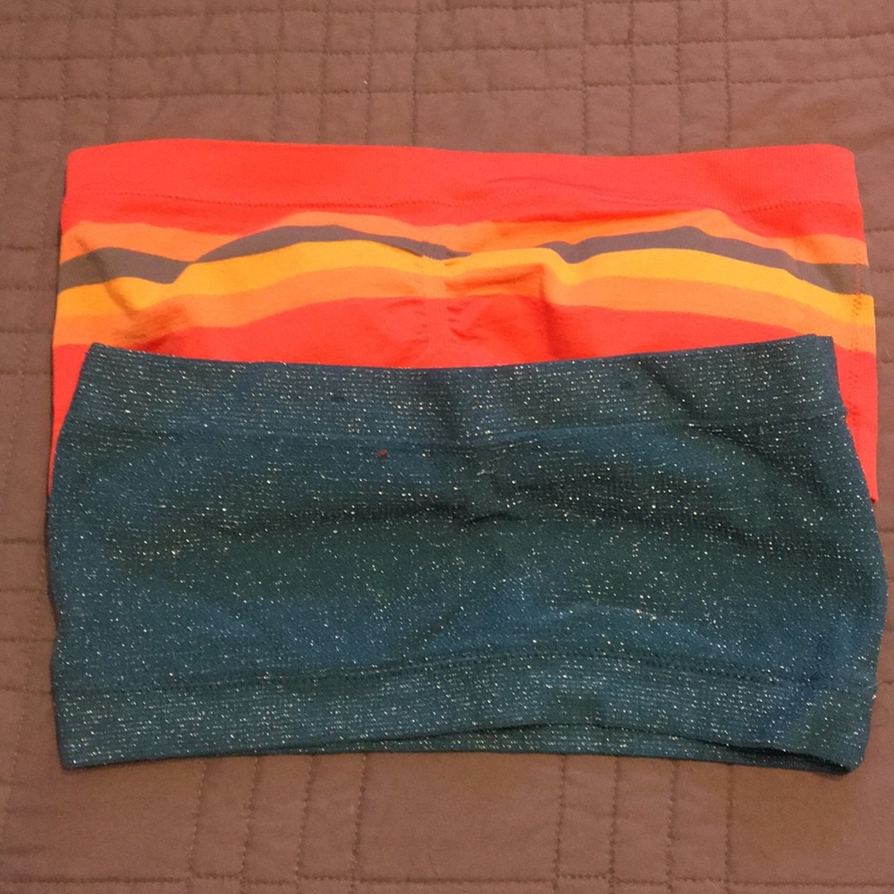 Two sleeve bandeaus